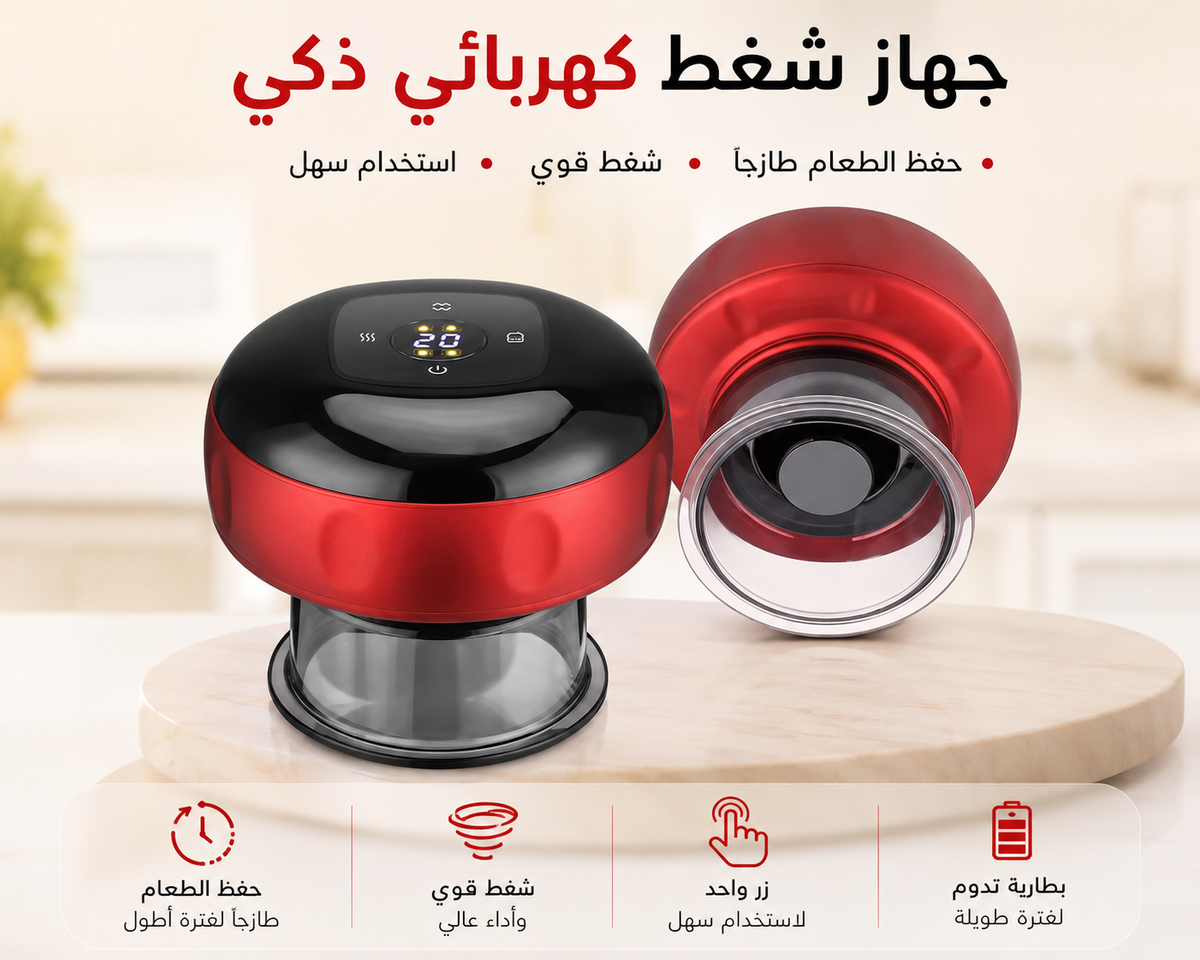 🔥 ريلاكس كوب™ | جهاز الحجامة الذكي بالشفط والحرارة